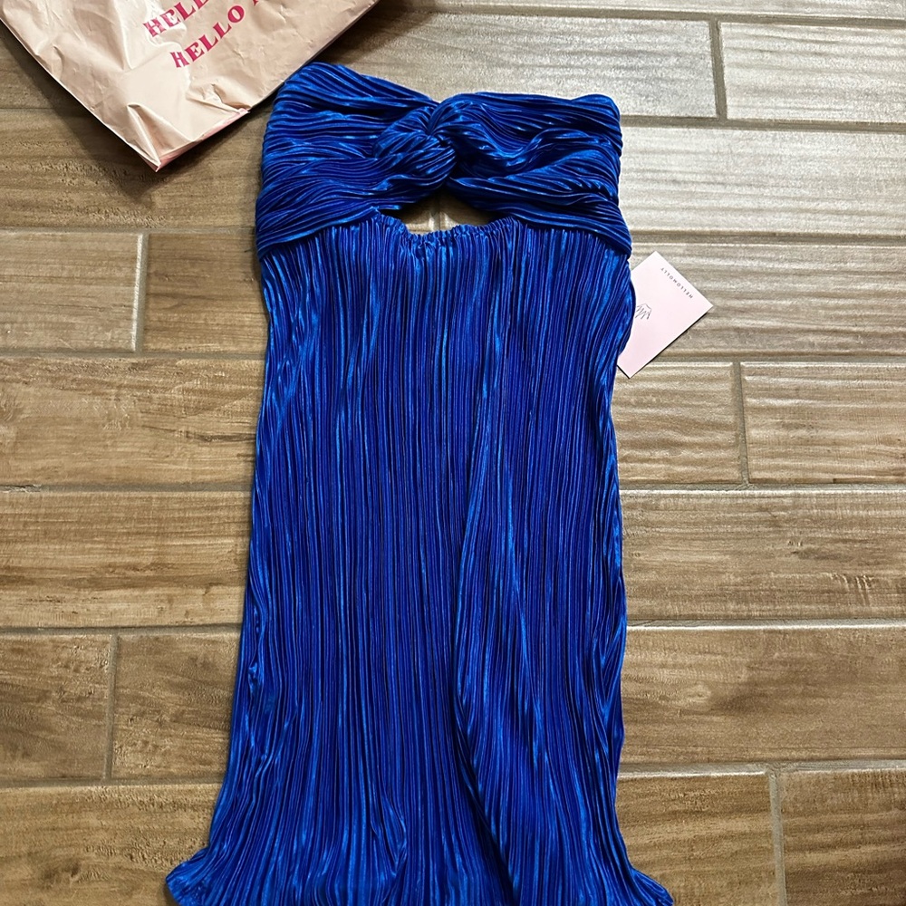 Hello Molly Living Uptown Plisse strapless mini NWT